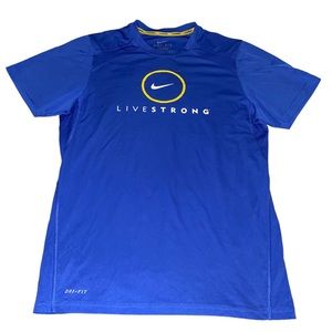 Blue Nike Dri-Fit Live Strong T-Shirt